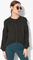 Roadster Olive Green Solid Cardigan women