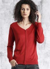 Roadster Red Solid Sweater women