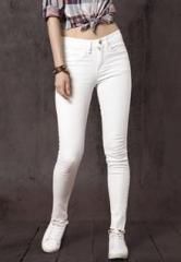 Roadster White Regular Fit Mid Rise Clean Look Stretchable Jeans women