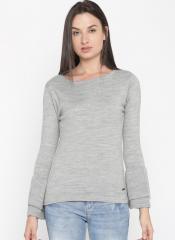 Roadster Women Grey Solid Pullover