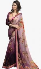 Roop Kashish Purple Printed Saree women