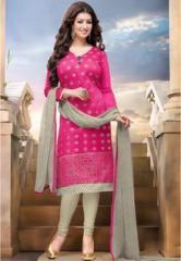 Saree Mall Magenta Embroidered Dress Material women
