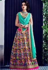 Saree Mall Multicoloured ed Printed Lehenga women