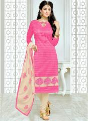 Saree Mall Pink Printed Dress Material women