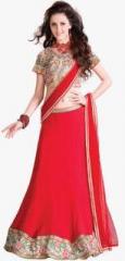 Saree Mall Red Embroidered Lehenga women