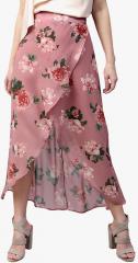 Sassafras Peach Printed Tulip Skirt women