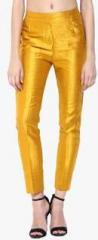 Sassafras Yellow Solid Coloured Pants women