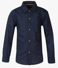 Scullers Kids Navy Blue Casual Shirt boys