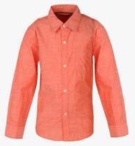 Scullers Kids Orange Casual Shirt boys