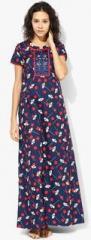 Sdl By Sweet Dreams Navy Blue Printed Gown women