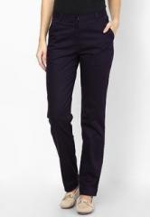 See Designs Blue Solid Trouser women
