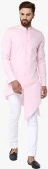 See Designs Pink Solid Kurta men