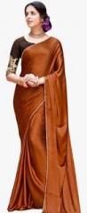 Shaily Brown Embellished Saree women