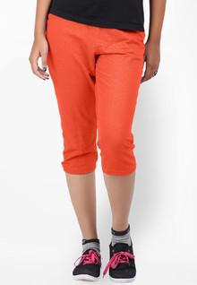 Softwear Orange Solid Capri women