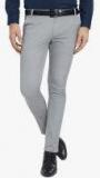 Solemio Grey Solid Formal Trouser men