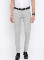 Solly Sport Grey Smart Slim Fit Solid Formal Trousers men