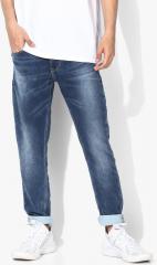 Spykar Blue Super Skinny Fit Low Rise Clean Look Jeans men