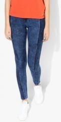 Spykar Blue Washed Mid Rise Skinny Fit Jeans women