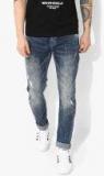 SPYKAR Men Navy Blue Skinny Fit Low Rise Low Distress Stretchable Jeans