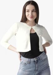 Style Quotient Off White Solid Shrug women