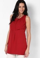 Style Quotient Red Sleeve Less Tunic women
