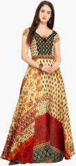 Stylee Lifestyle Beige Printed Dress Material women