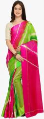 Stylee Lifestyle Magenta Colourblocked Saree women