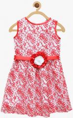 Stylestone Red Embroidered Casual Dress girls