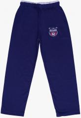 Sweet Angel Navy Blue Solid Straight Fit Track Pants boys