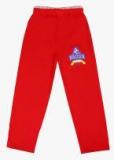 Sweet Angel Red Solid Straight Fit Track Pants boys