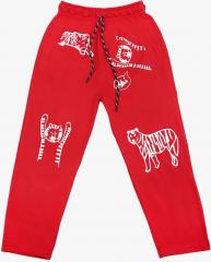 Sweet Angel Red Straight Fit Trackpants girls