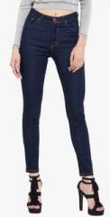Tarama Navy Blue Solid Skinny Fit Jeans women