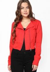 The Gud Look Red Solid Summer Jacket women