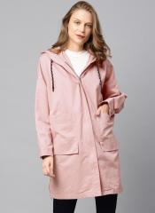 Tokyo Talkies Pink Solid Long Coat women