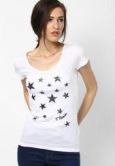 Tom Tailor White Star Printed Top