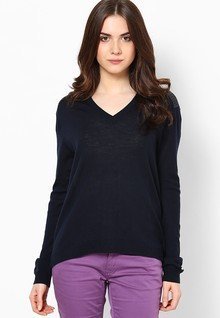 Tommy Hilfiger Blue Lurex Detail Sweater women