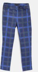 Tommy Hilfiger Blue Regular Fit Checked Trousers girls