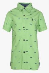 Tommy Hilfiger Green Regular Fit Casual Shirt boys