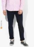 Tommy Hilfiger Navy Blue Solid Slim Fit Regular Trouser men