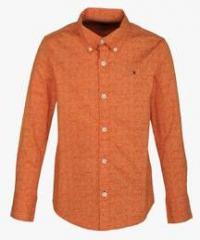 Tommy Hilfiger Orange Regular Fit Casual Shirt boys