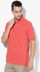 Tommy Hilfiger Pink Solid Polo T Shirt men
