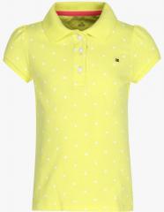 Tommy Hilfiger Yellow Printed Polo T Shirt girls