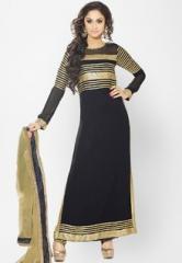 Touch Trends Embroidered Black Dress Material women