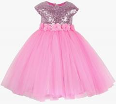Toy Balloon Kids Pink Embellished Fit and Flare Dress women