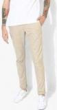 U S Polo Assn Beige Solid Slim Fit Chinos men