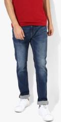 U S Polo Assn Blue Washed Low Rise Skinny Fit Jeans men