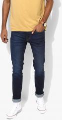 U S Polo Assn Denim Co Navy Blue Washed Low Rise Skinny Fit Jeans men