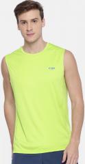 U S Polo Assn Fluorescent Green Solid Regular Fit Round Neck T Shirt men