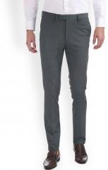 U S Polo Assn Grey Solid Slim Fit Regular Trouser men