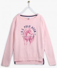 U S Polo Assn Kids Pink Sweatshirt girls